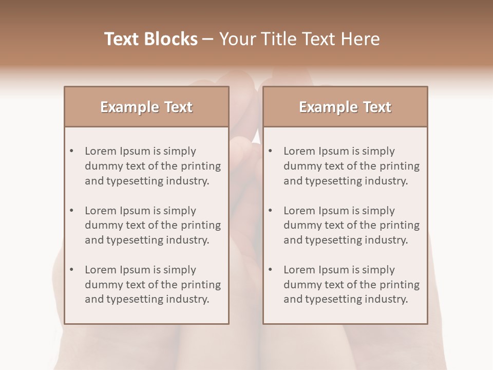 Connection Hand Support PowerPoint Template