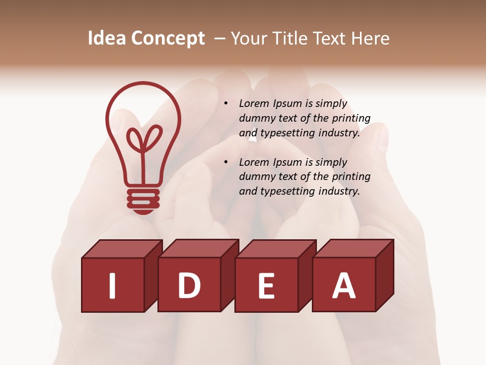 Connection Hand Support PowerPoint Template