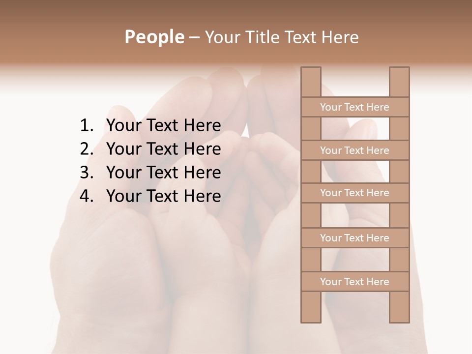 Connection Hand Support PowerPoint Template