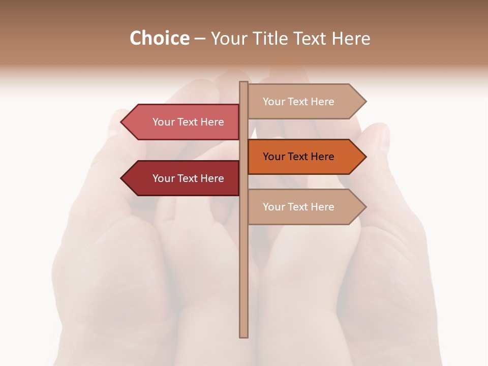 Connection Hand Support PowerPoint Template