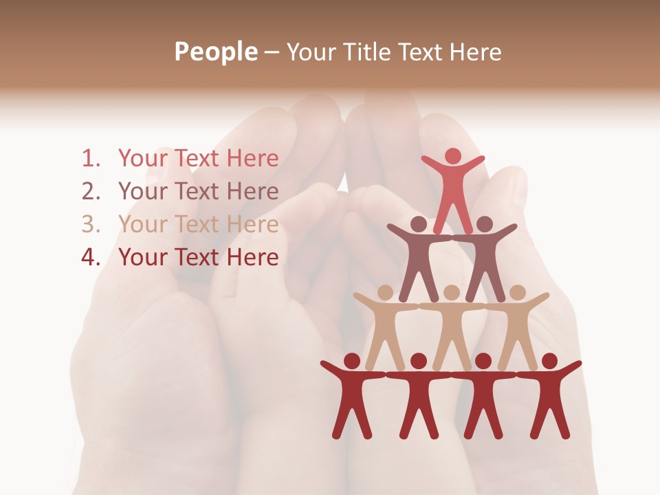 Connection Hand Support PowerPoint Template