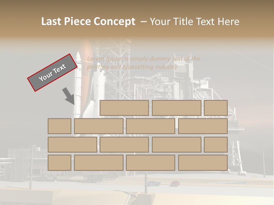 Shape Rocket Stratosphere PowerPoint Template