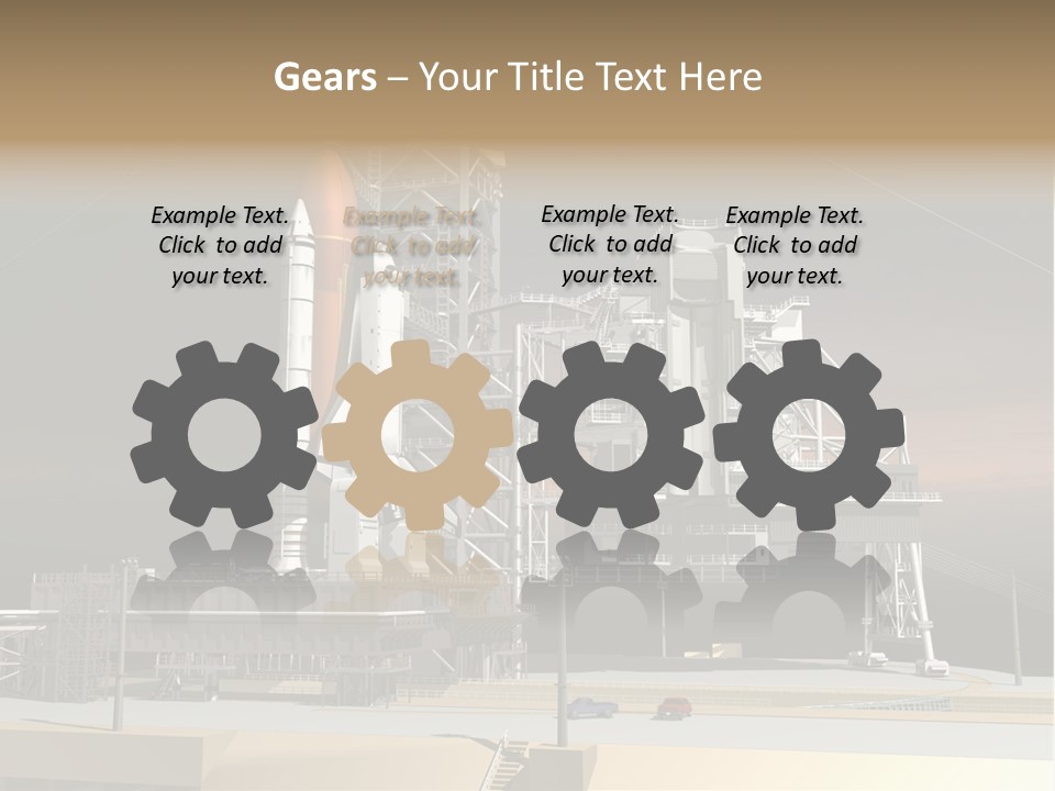 Shape Rocket Stratosphere PowerPoint Template