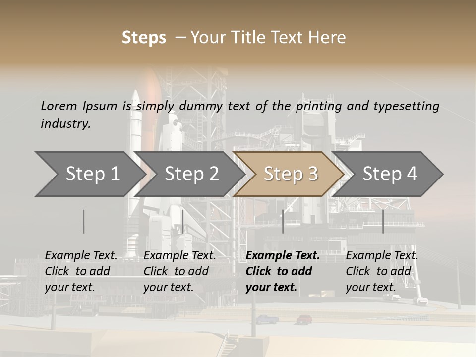 Shape Rocket Stratosphere PowerPoint Template