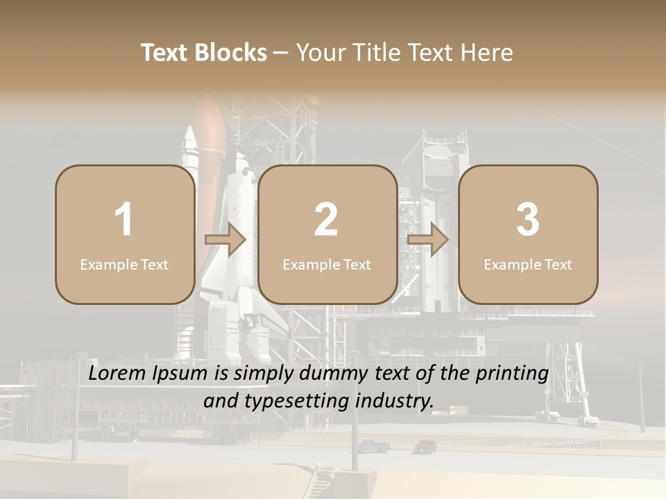 Shape Rocket Stratosphere PowerPoint Template