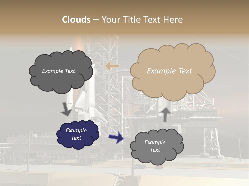 Shape Rocket Stratosphere PowerPoint Template