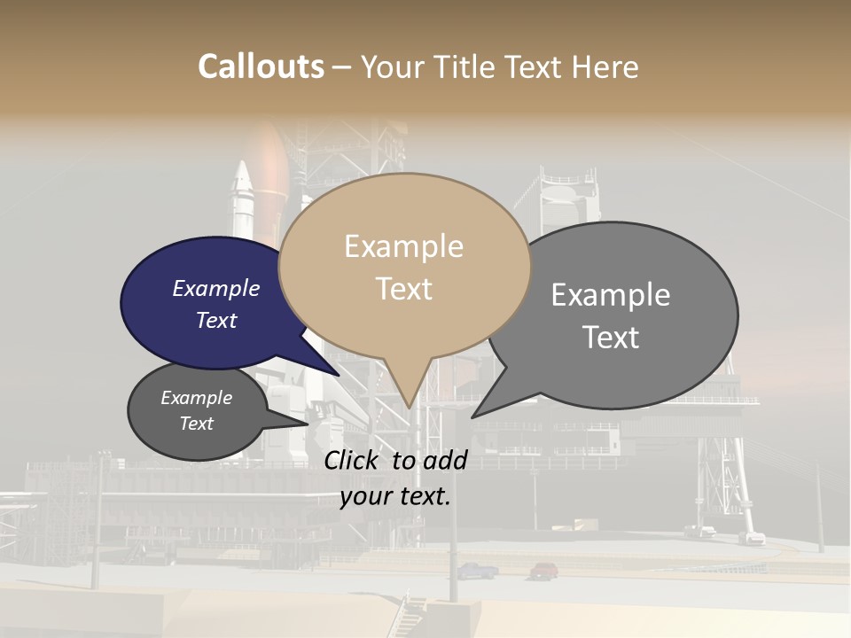 Shape Rocket Stratosphere PowerPoint Template