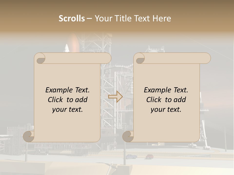 Shape Rocket Stratosphere PowerPoint Template