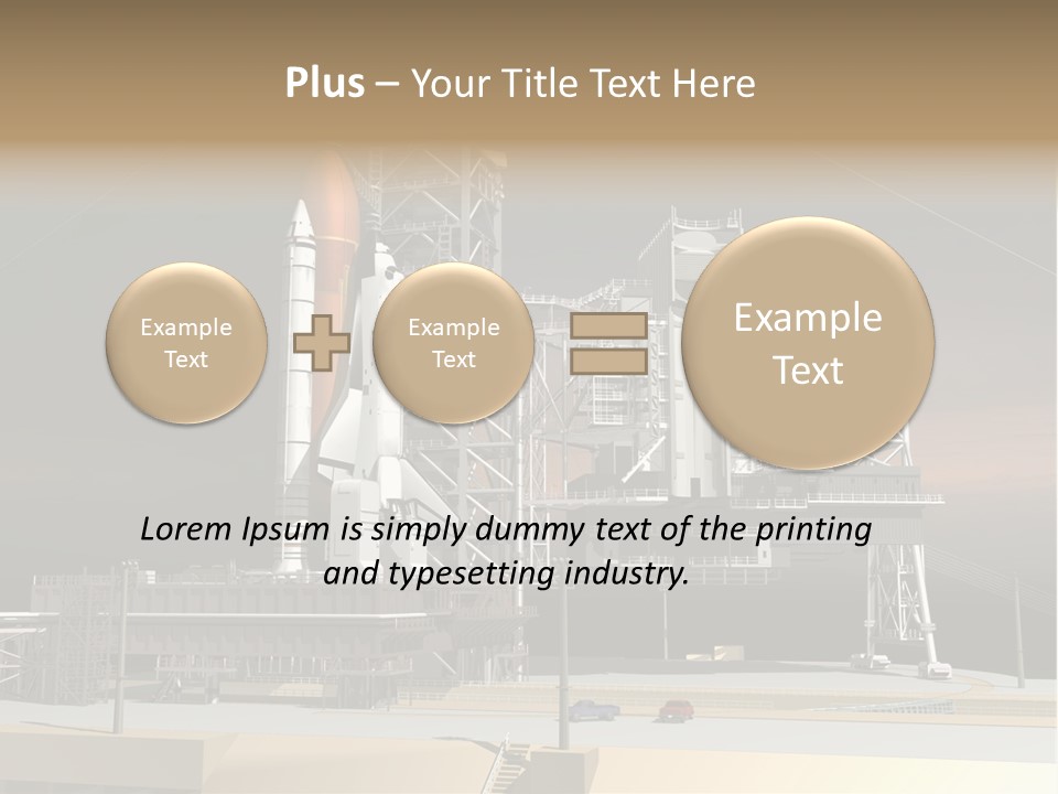 Shape Rocket Stratosphere PowerPoint Template