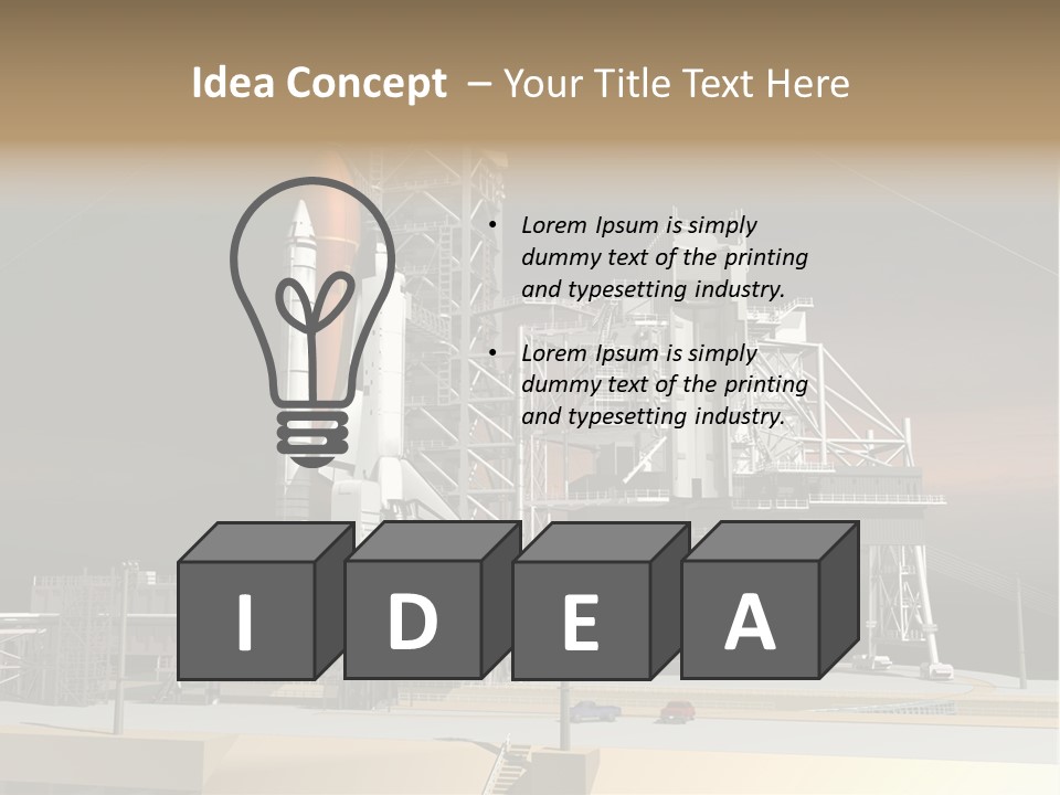 Shape Rocket Stratosphere PowerPoint Template