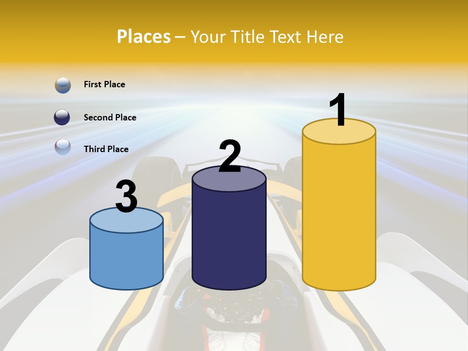 A Car Driving Down A Road With A Sky Background PowerPoint Template