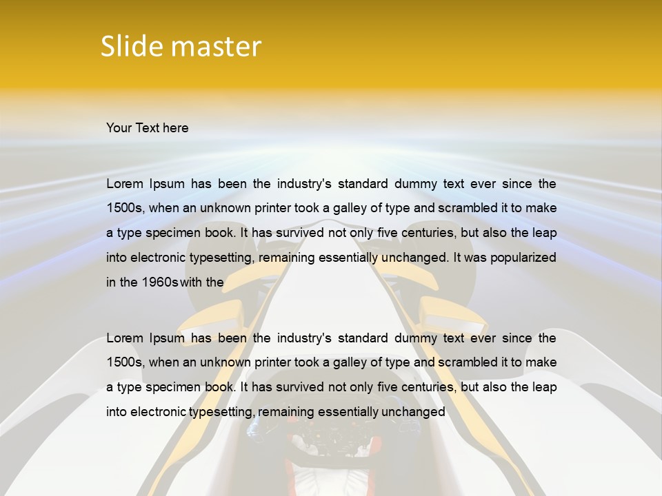 A Car Driving Down A Road With A Sky Background PowerPoint Template