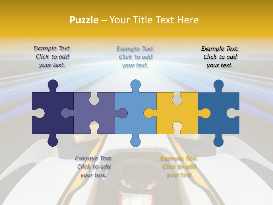 A Car Driving Down A Road With A Sky Background PowerPoint Template