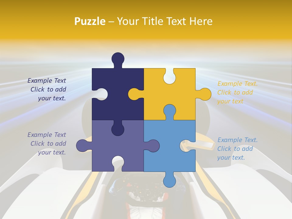 A Car Driving Down A Road With A Sky Background PowerPoint Template