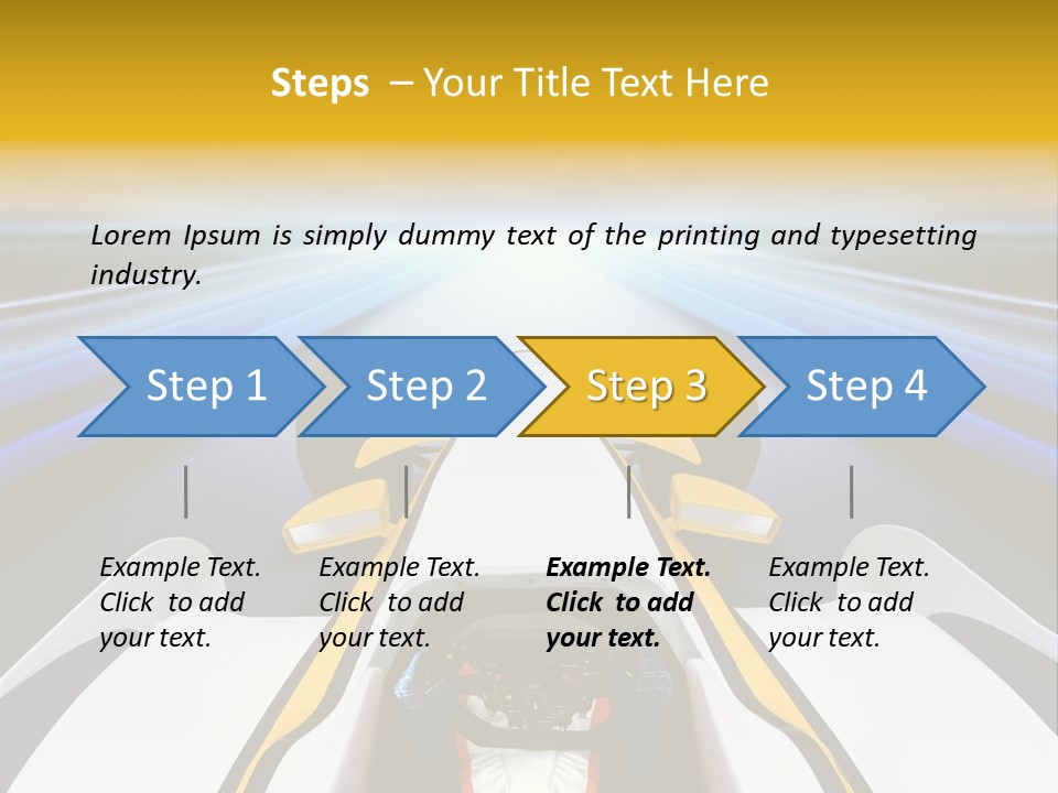A Car Driving Down A Road With A Sky Background PowerPoint Template