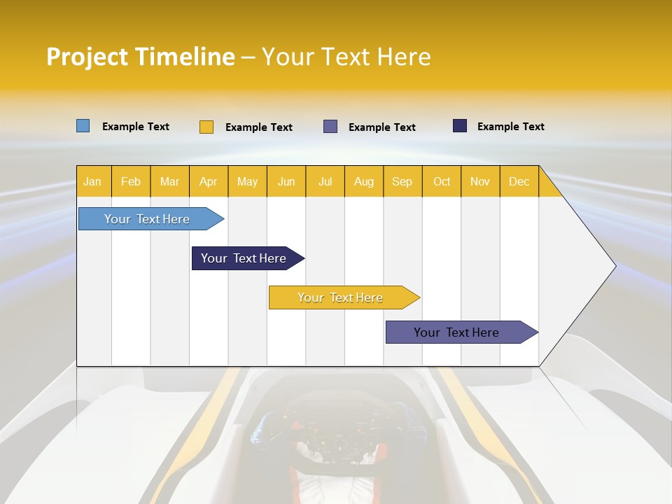 A Car Driving Down A Road With A Sky Background PowerPoint Template