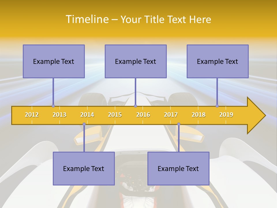 A Car Driving Down A Road With A Sky Background PowerPoint Template