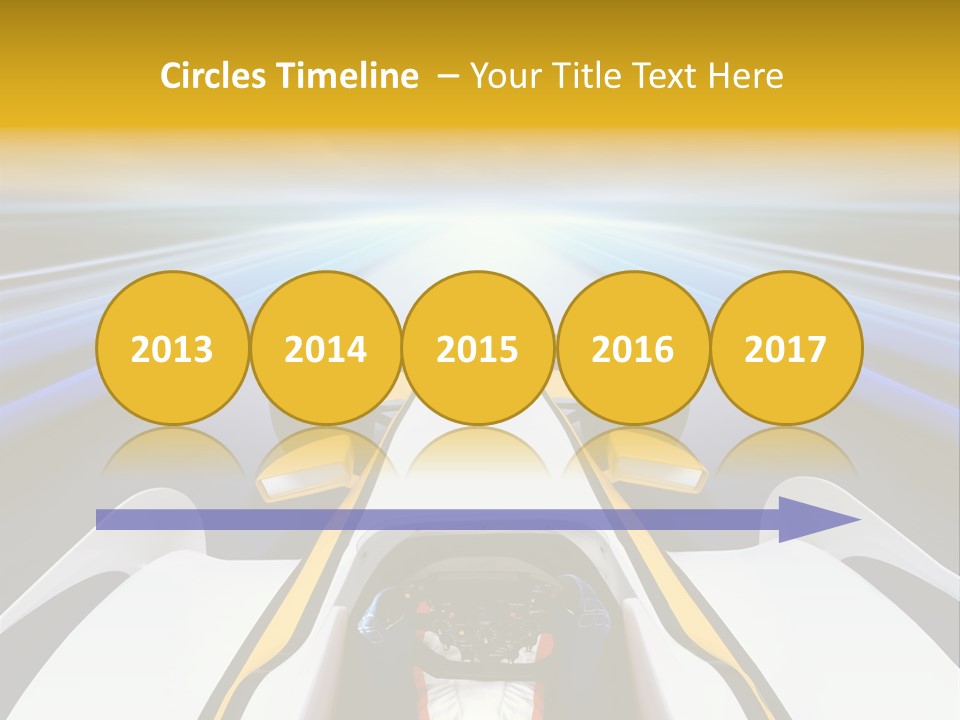 A Car Driving Down A Road With A Sky Background PowerPoint Template