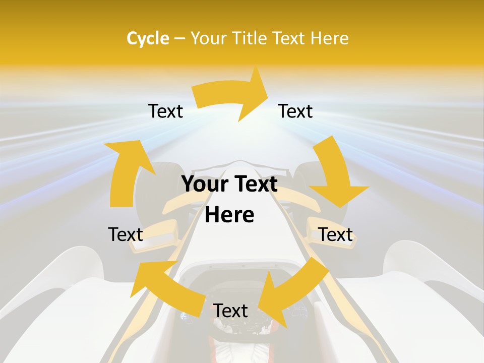 A Car Driving Down A Road With A Sky Background PowerPoint Template