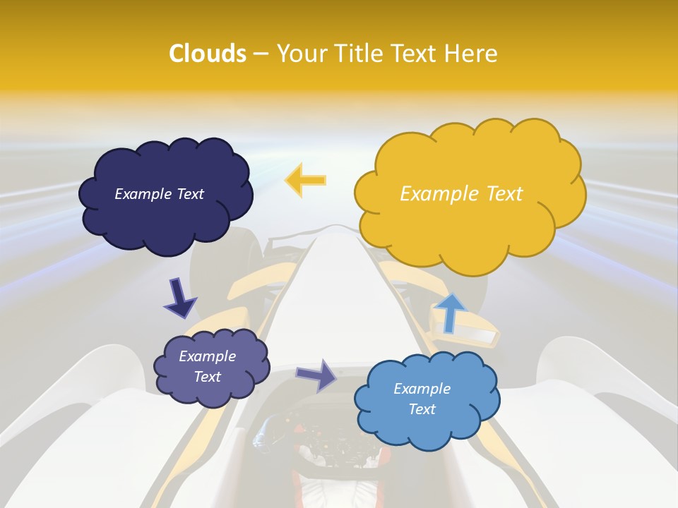 A Car Driving Down A Road With A Sky Background PowerPoint Template