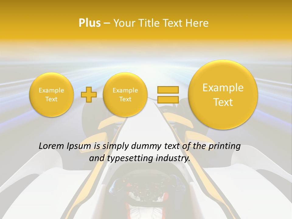A Car Driving Down A Road With A Sky Background PowerPoint Template