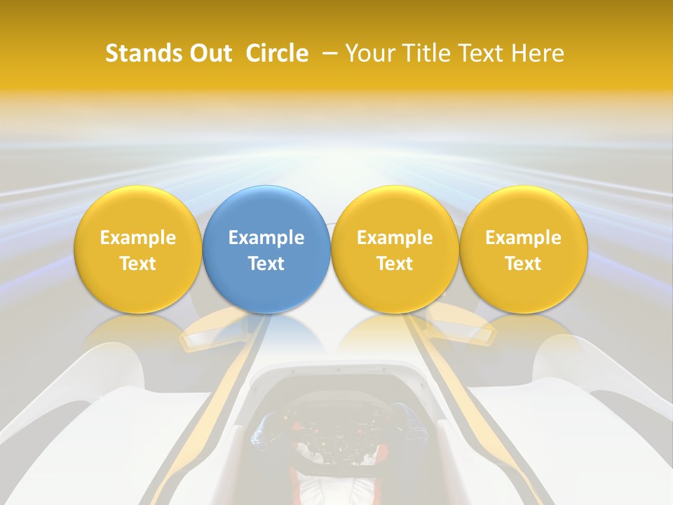 A Car Driving Down A Road With A Sky Background PowerPoint Template