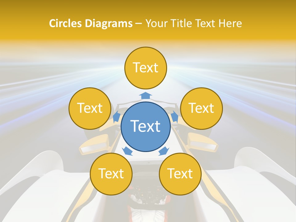 A Car Driving Down A Road With A Sky Background PowerPoint Template