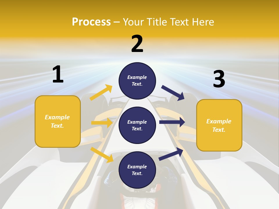 A Car Driving Down A Road With A Sky Background PowerPoint Template