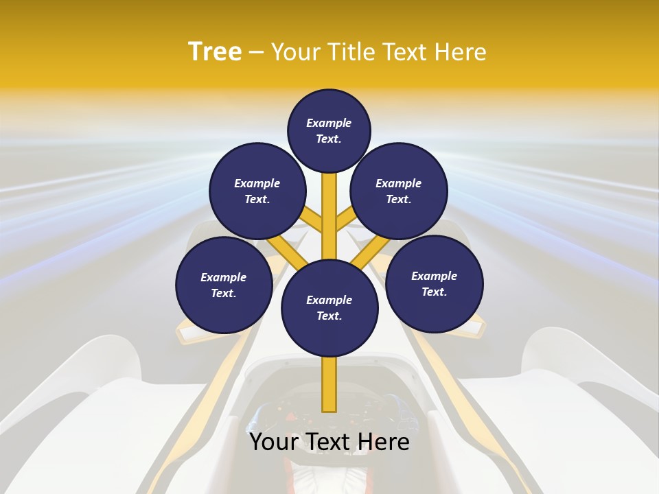 A Car Driving Down A Road With A Sky Background PowerPoint Template