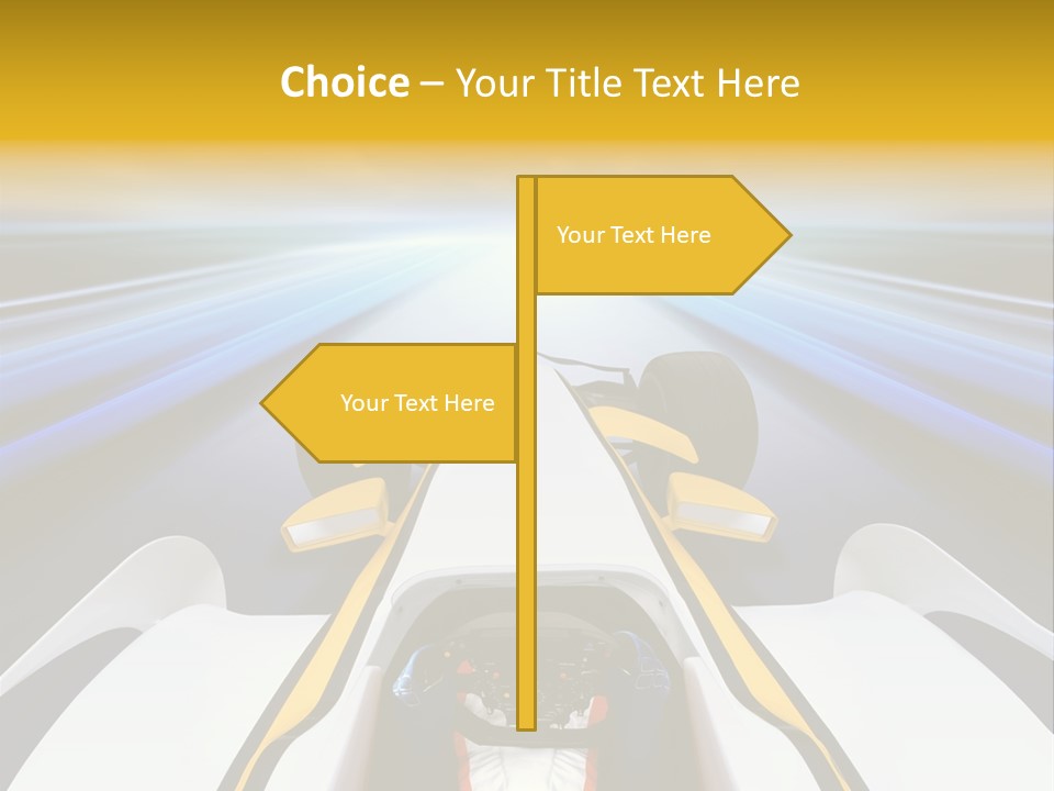 A Car Driving Down A Road With A Sky Background PowerPoint Template