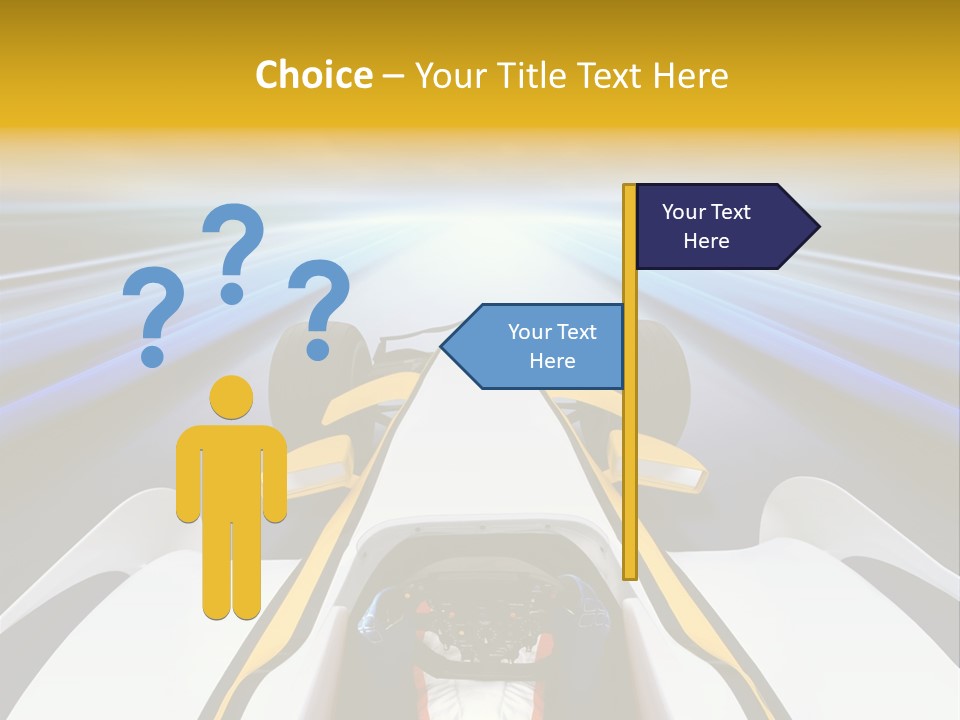 A Car Driving Down A Road With A Sky Background PowerPoint Template