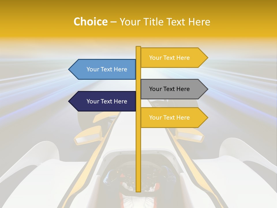 A Car Driving Down A Road With A Sky Background PowerPoint Template