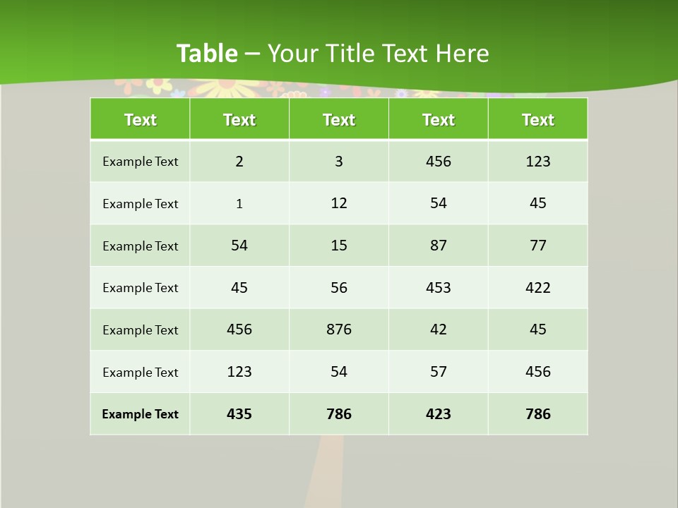 White Decoration Leaf PowerPoint Template