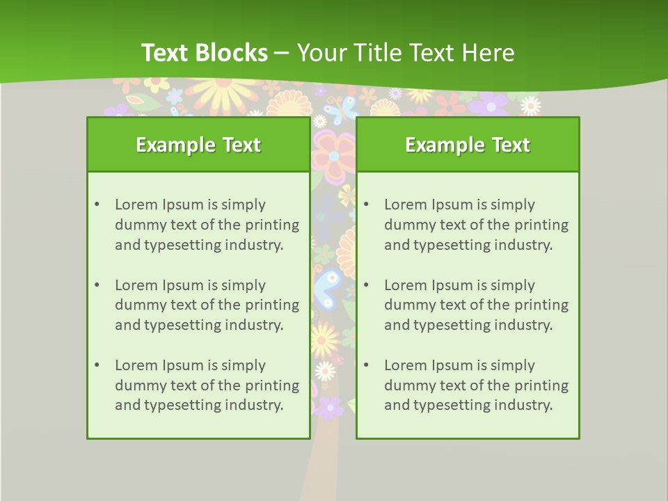 White Decoration Leaf PowerPoint Template