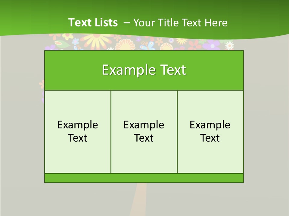 White Decoration Leaf PowerPoint Template