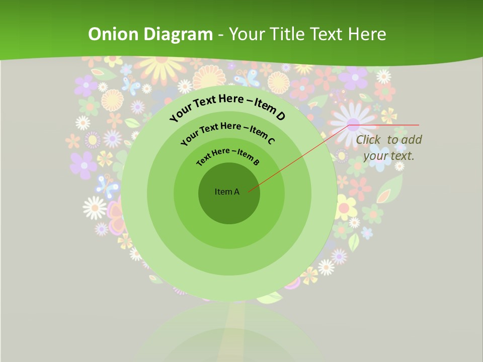 White Decoration Leaf PowerPoint Template