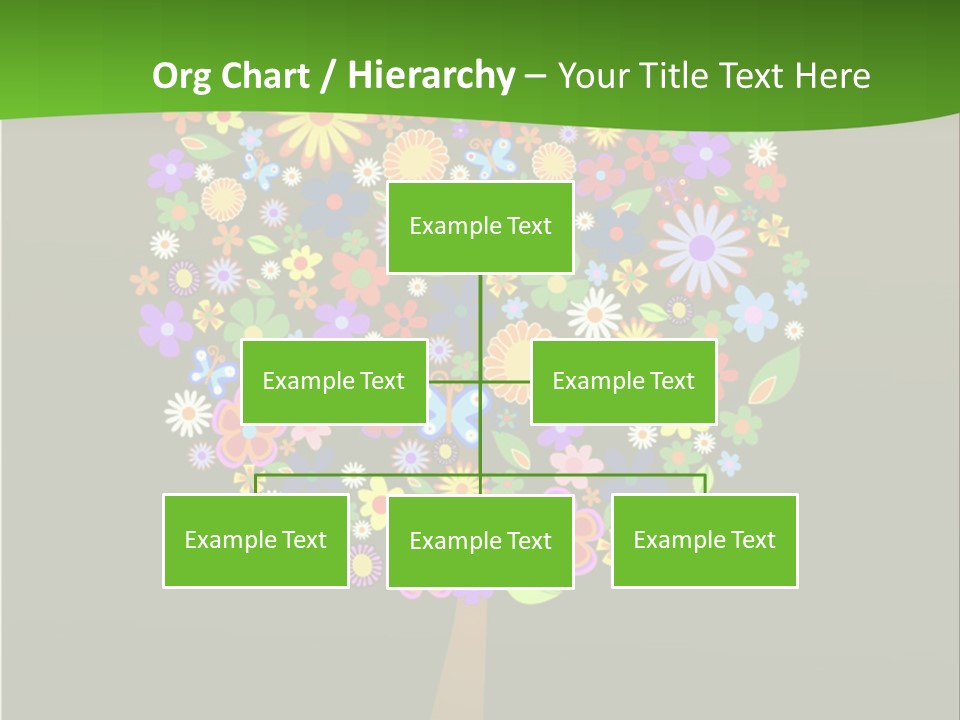 White Decoration Leaf PowerPoint Template