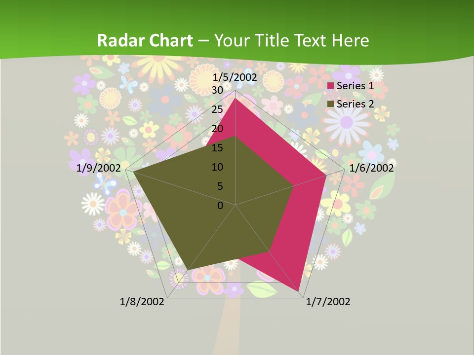 White Decoration Leaf PowerPoint Template