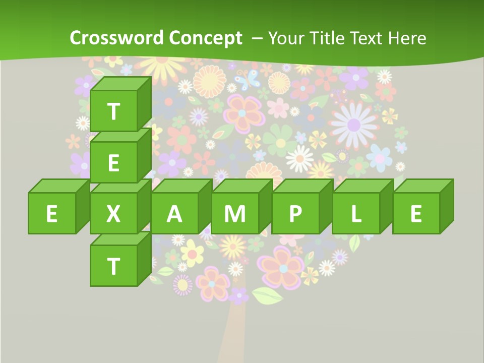 White Decoration Leaf PowerPoint Template