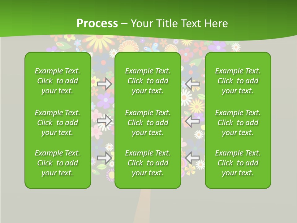 White Decoration Leaf PowerPoint Template