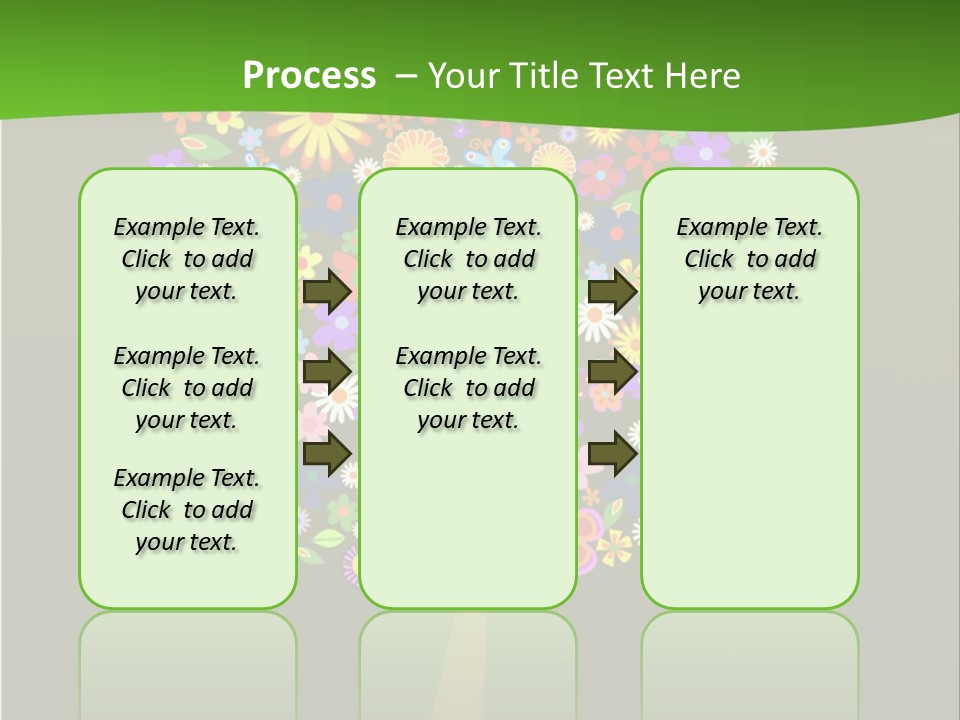 White Decoration Leaf PowerPoint Template