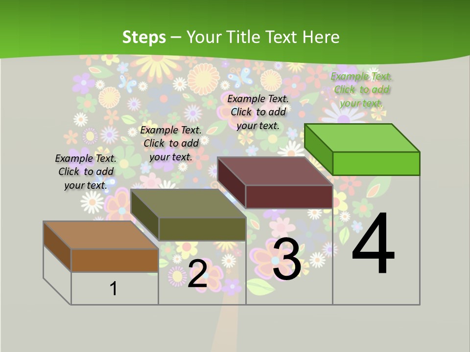 White Decoration Leaf PowerPoint Template