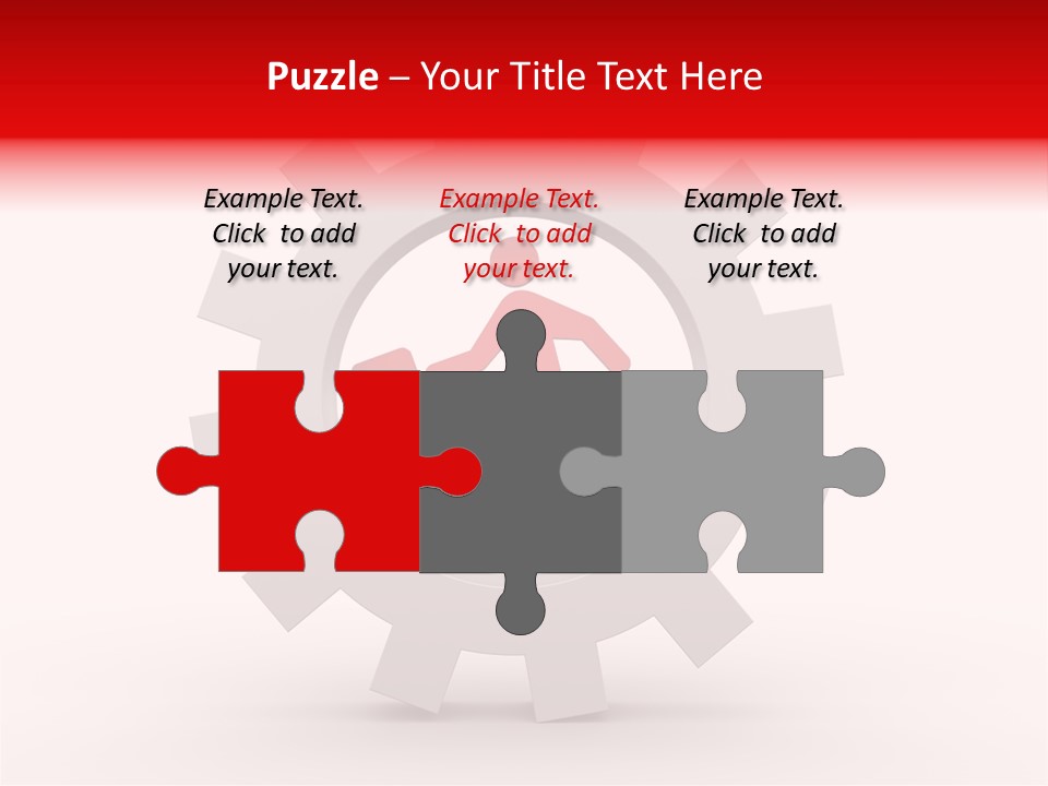 A Man Running Through A Gear Wheel With The Word Name Of Presentation On It PowerPoint Template