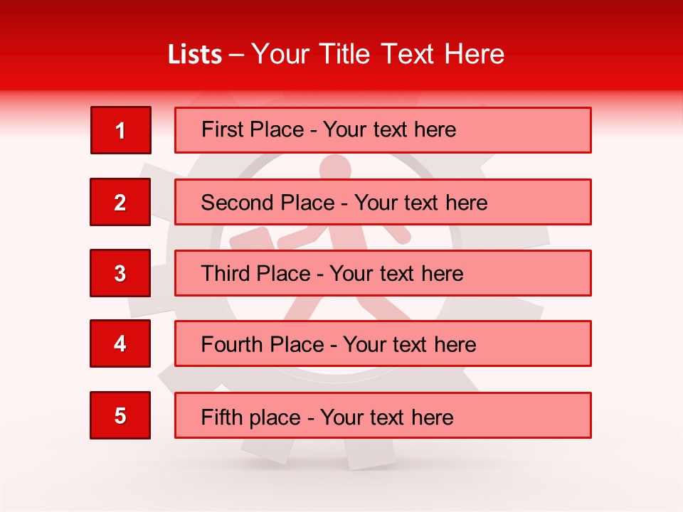 A Man Running Through A Gear Wheel With The Word Name Of Presentation On It PowerPoint Template