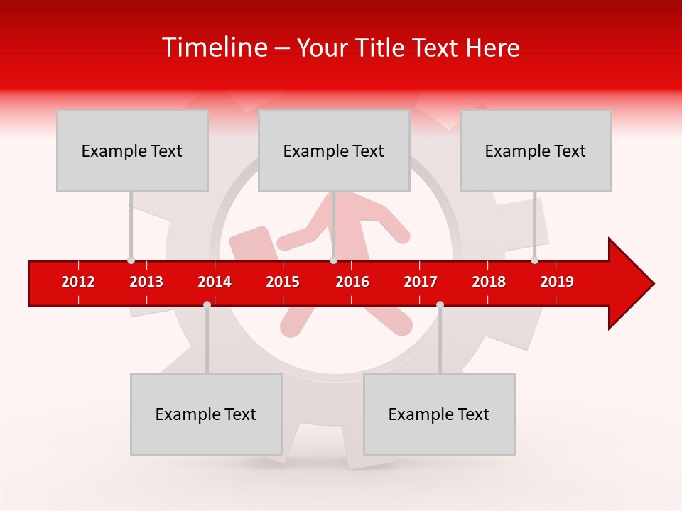 A Man Running Through A Gear Wheel With The Word Name Of Presentation On It PowerPoint Template