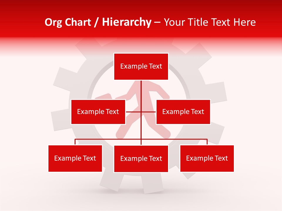 A Man Running Through A Gear Wheel With The Word Name Of Presentation On It PowerPoint Template