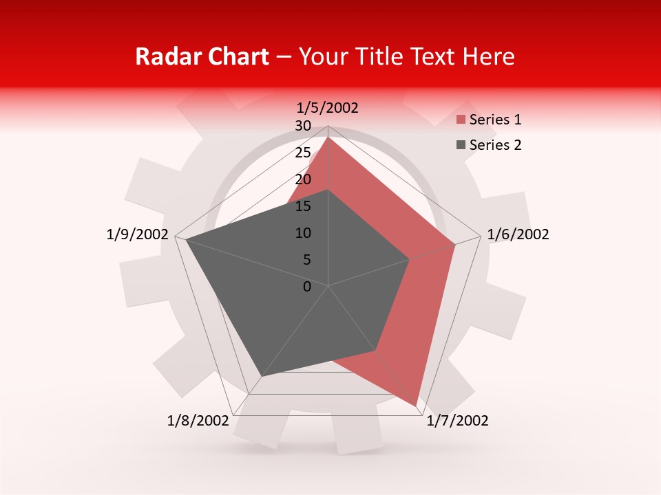 A Man Running Through A Gear Wheel With The Word Name Of Presentation On It PowerPoint Template