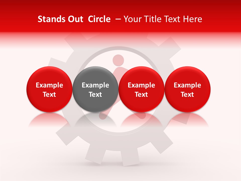 A Man Running Through A Gear Wheel With The Word Name Of Presentation On It PowerPoint Template