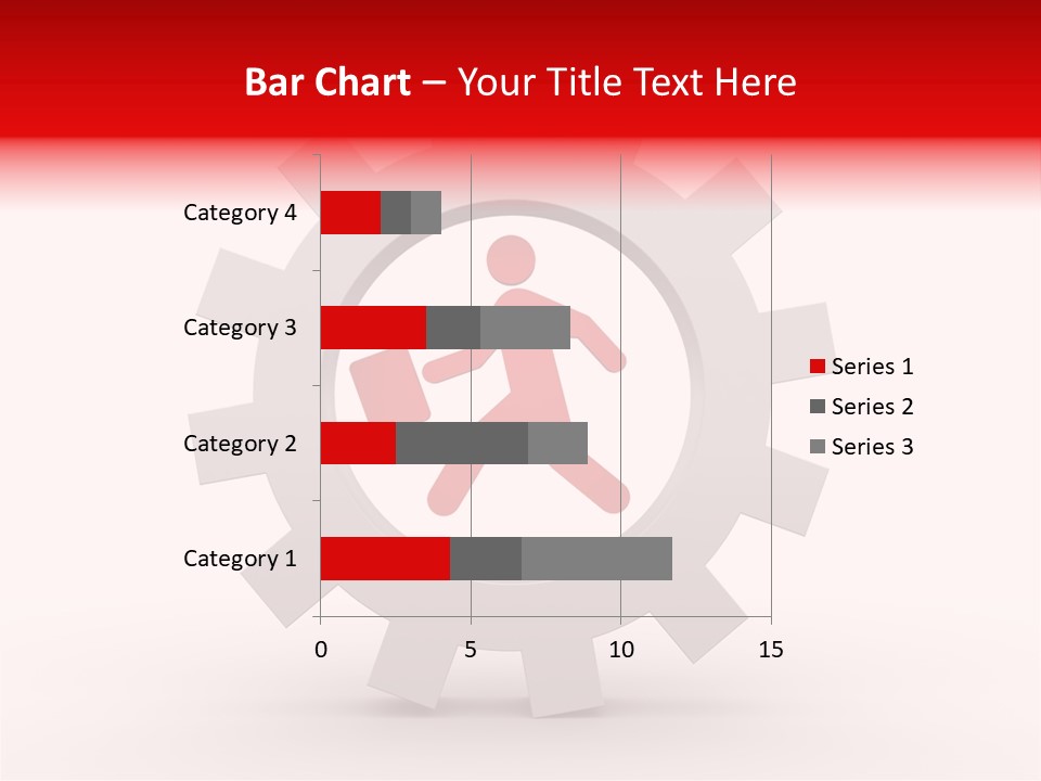 A Man Running Through A Gear Wheel With The Word Name Of Presentation On It PowerPoint Template
