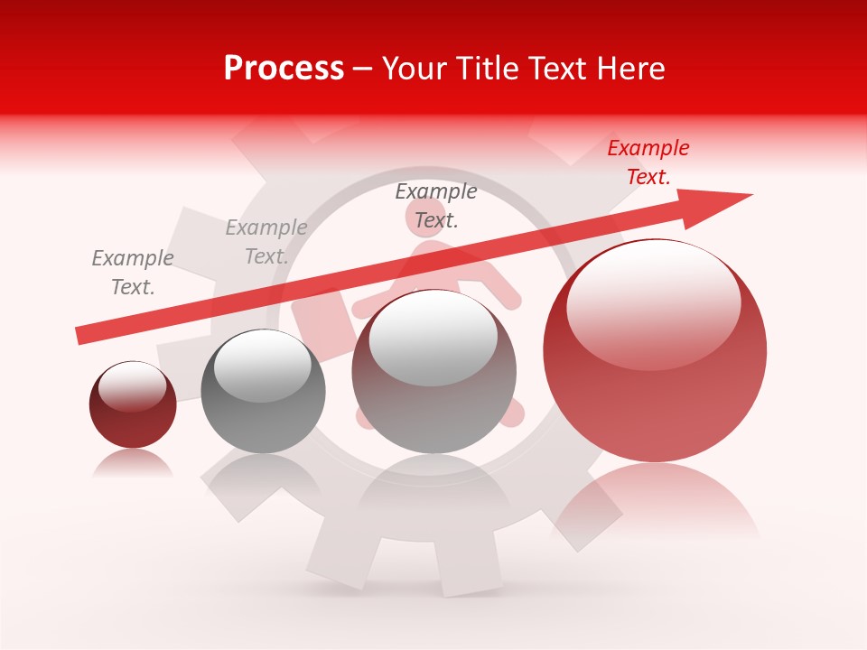 A Man Running Through A Gear Wheel With The Word Name Of Presentation On It PowerPoint Template